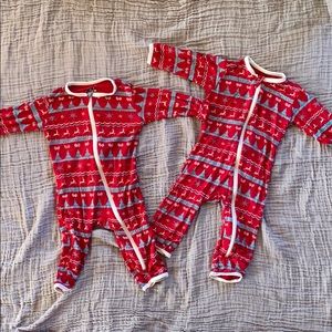 2 Christmas Rompers 3-6 month